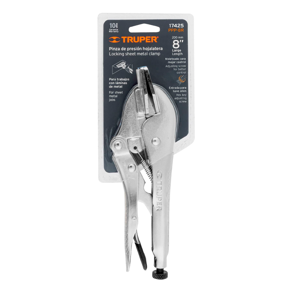 Alicate Presion Hojalatero 8" Truper